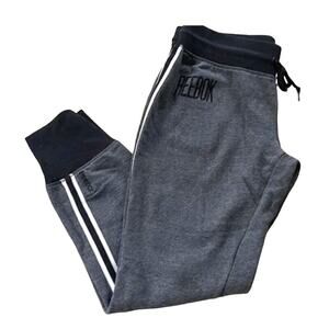 REEBOK‎ Women's grey jogger/loungewear/pants wi/white side stripe Sz Large